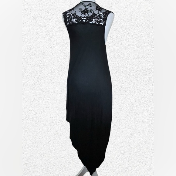 CYN Cynthia Mehra Dress One Size Lace Printed Scarf Style Black White - Picture 4 of 6